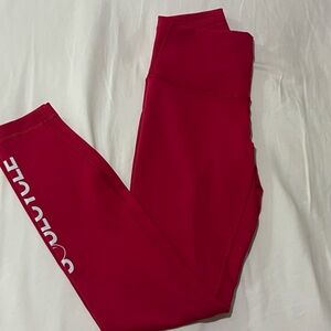 Lululemon x SoulCycle Red Leggings with Cherry Design